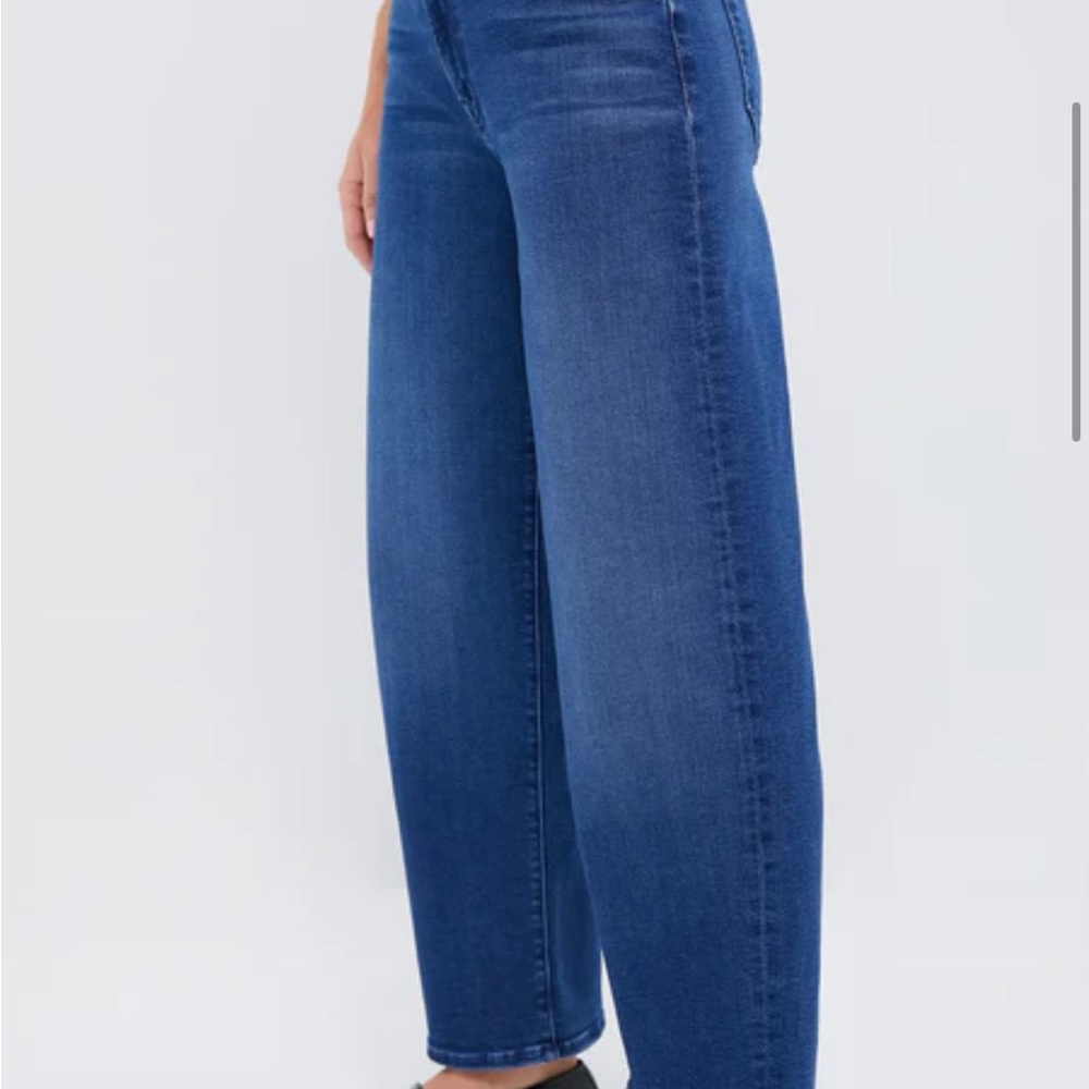 MOTHER Flare Wide Leg Jeans in Deep Blue - Picture 3 of 5